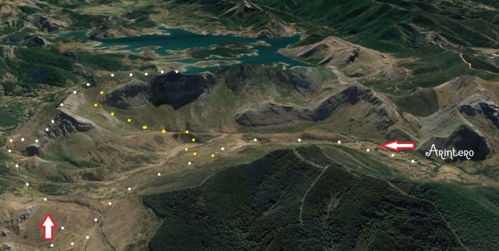Mapa de la ruta a la Forqueta