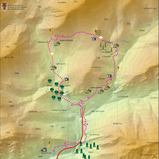 Mapa cartográfico (Universidad de León/Cuatrovalles)